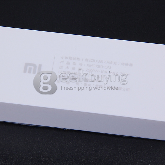 Xiaomi Mi Power Strip Patch Board with 3 USB Port 2A Fast Charge Mini Socket Adapter - White