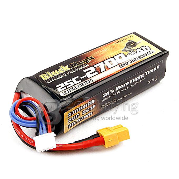 BlackMagic 2700mAh 11.1V Battery for DJI PHANTOM CX-20 Quanum Nova