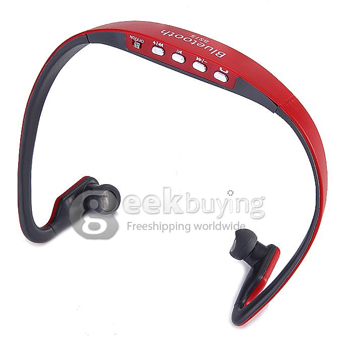 New BS15 Stereo Wireless Earphone BT3.0 Sports Headphone Fashion Running Earphone For Iphone Samsung HTC - Red