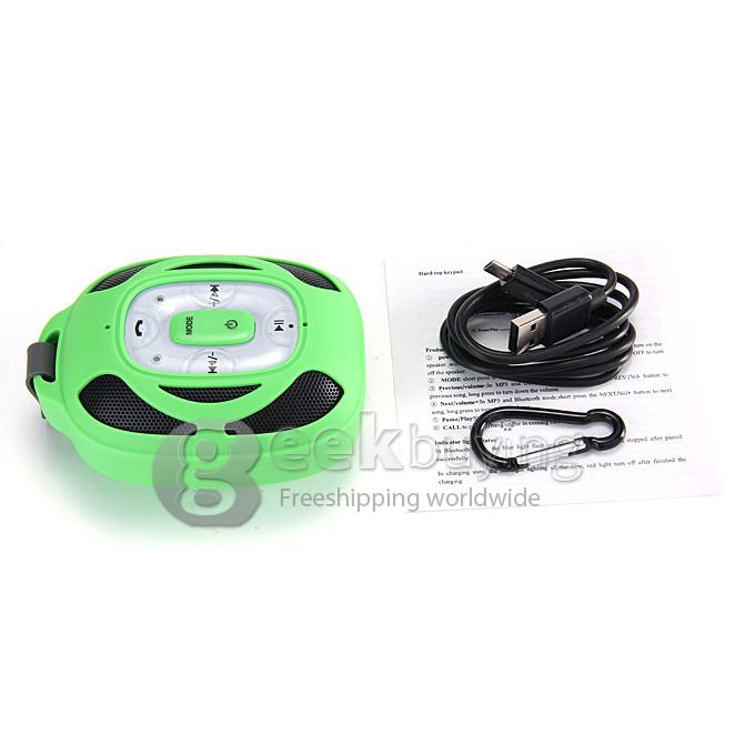New 2693 Wireless Microphone Portable Phone Solar Bluetooth 2.1+EDR 2.4GHZ Speaker Support TF Card Handsfree - Green