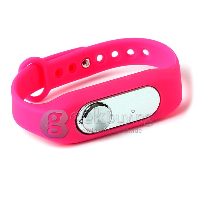WR-06 Wearable Wristband Bracelet 4GB 70H Digital Voice Recorder Wrist Band WAV Recording Format - Pink