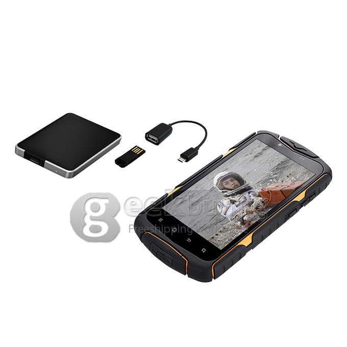 NO.1 X-Men X1 5.0' IP68 Rugged Phone Waterproof Android 4.4 1GB 8GB MTK6582 Quad Core 1.3GHz Smartphone HD IPS - Orange