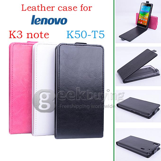 Protective Hard Cover Flip Stand Leather Case for Lenovo Lemo K3 Note-Rose