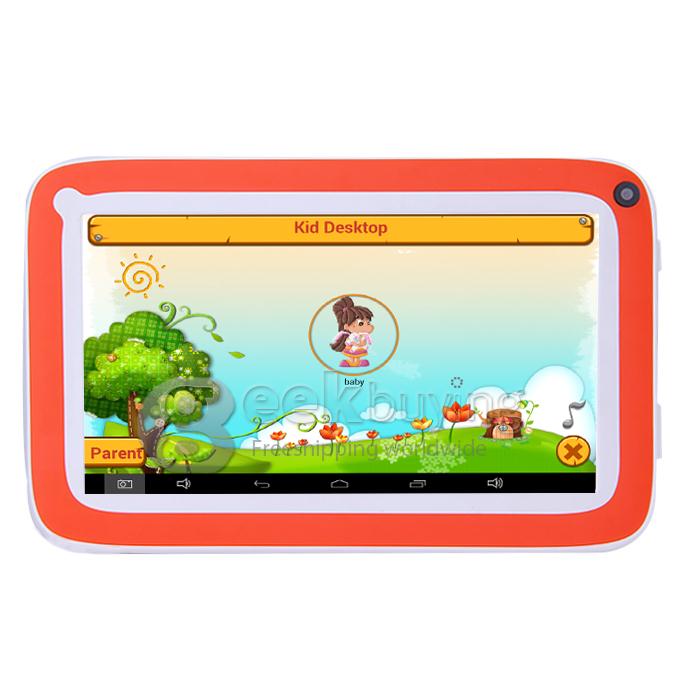 R70FC 7 Inch Android 4.4 Children Tablet PC Rockchip RK2926 Cortex-A9 1.0GHz 512MB/4GB Dual Cameras BT OTG - Orange