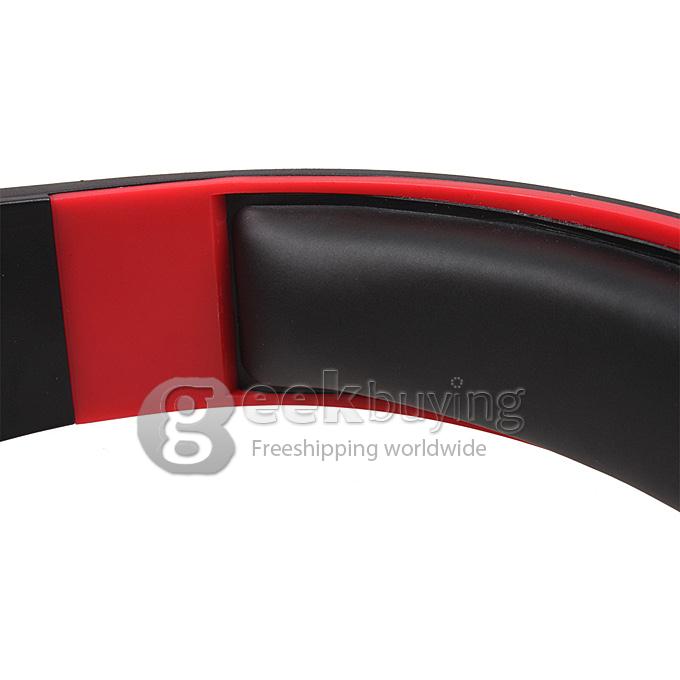 EACH G4000 Adjustable Antinoise Dazzle Light Game Stereo Headphone USB/Audio Jack Input Stretchable Band - Black+Red