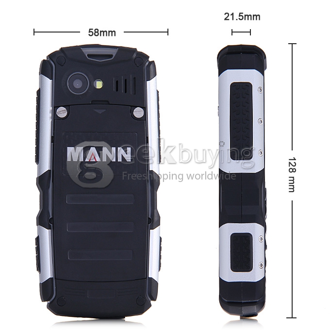 MANN ZUG S IP67 Waterproof Rugged Phone Dustproof Shockproof Dual SIM Cards GSM Cell Phone - Gray
