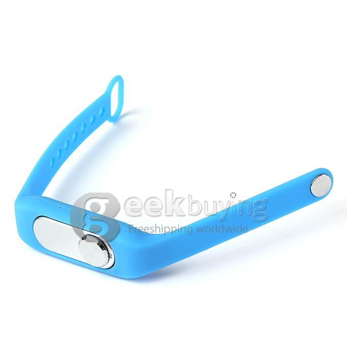 WR-06 Wearable Wristband Bracelet 4GB 70H Digital Voice Recorder Wrist Band WAV Recording Format - Blue