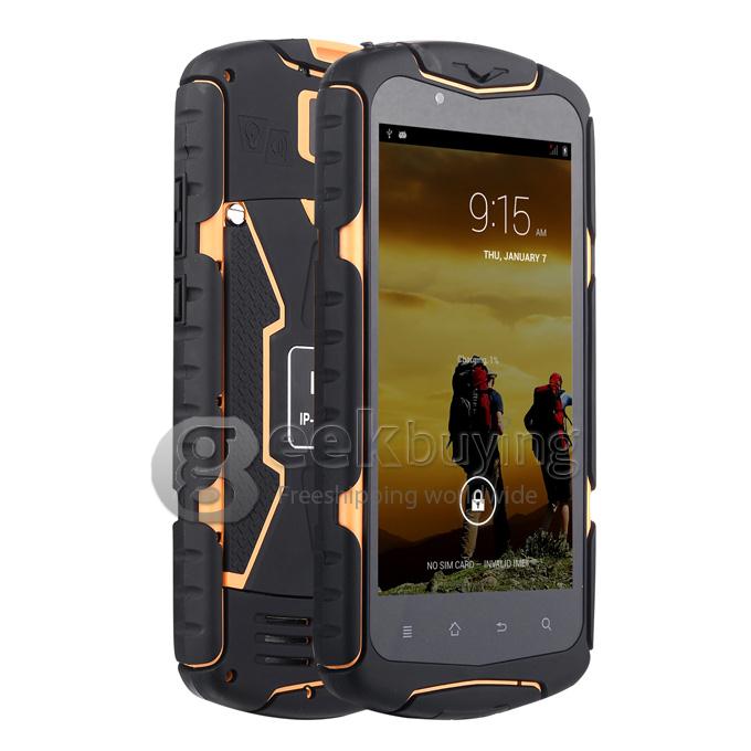 NO.1 X-Men X1 5.0' IP68 Rugged Phone Waterproof Android 4.4 1GB 8GB MTK6582 Quad Core 1.3GHz Smartphone HD IPS - Orange