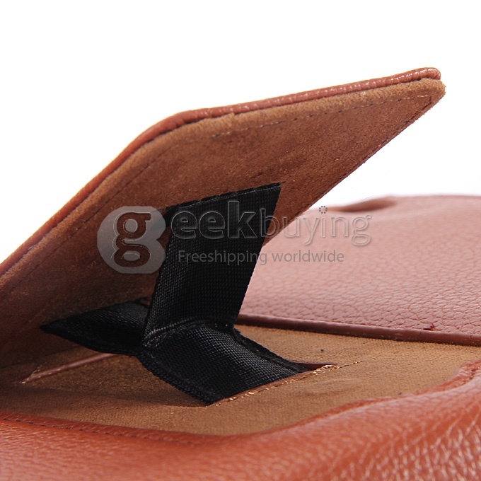 Newest Bluetooth ABS Keyboard Separated Leather Case for Apple iPad 5 iPad Air - Brown