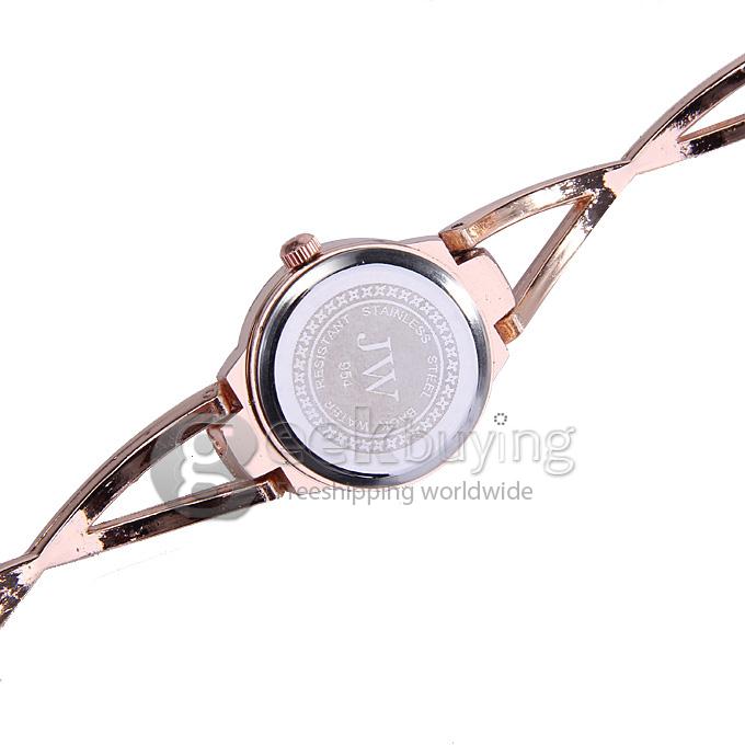 JW 954 Fashion Curve Bracelet Watches - Black + Golden