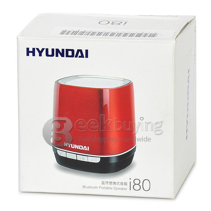 Hyundai i80 Portable USB Rechargeable Stereo Speaker Bluetooth V3.0+EDR W/TF Slot For Iphone 5- Black+Silver