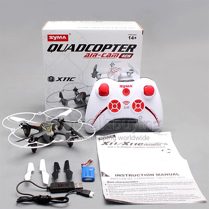 Syma X11C 2.4G 4CH 6 Axis RC Quadcopter with 2.0MP Camera 360 Degree Stunt Function - Red