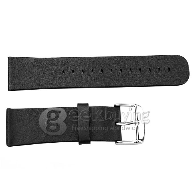 Genuine Leather Classic Buckle Watch Straps Wrist Band For Apple Watch 42mm - Black