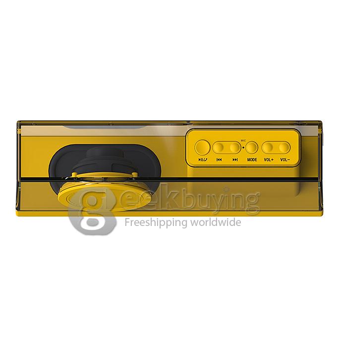 Nizhi Sardine SDY033 Mini Wireless Bluetooth 2.0 Speaker With Mic Support TF Card FM Radio - Yellow