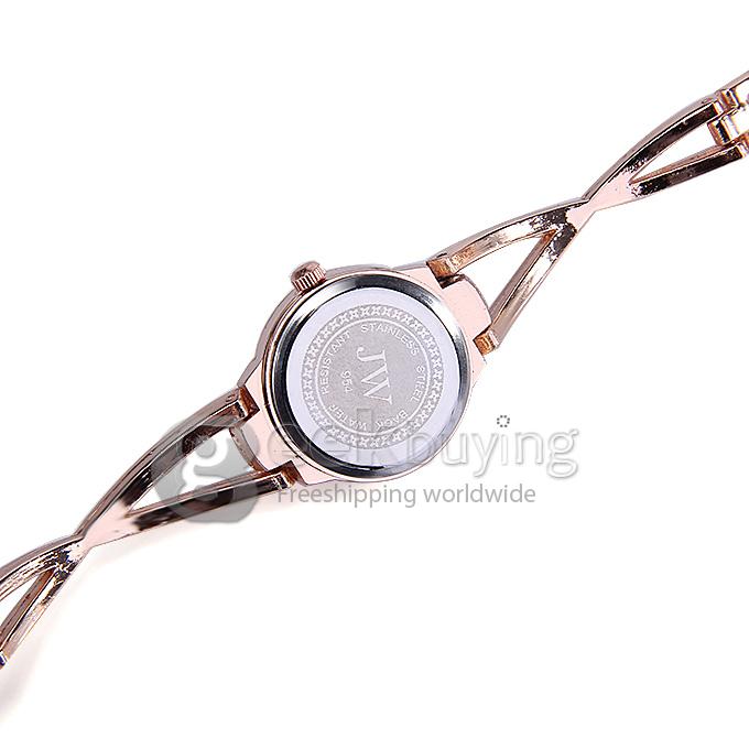 JW 954 Fashion Curve Bracelet Watches - Golden