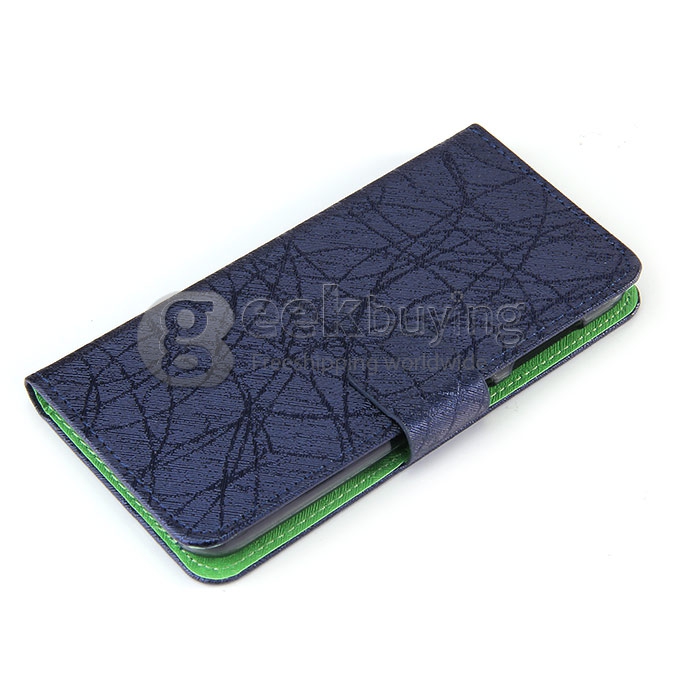 Protective PU Leather Case Hard Case Cover with for ZTE Blade S6 - Blue