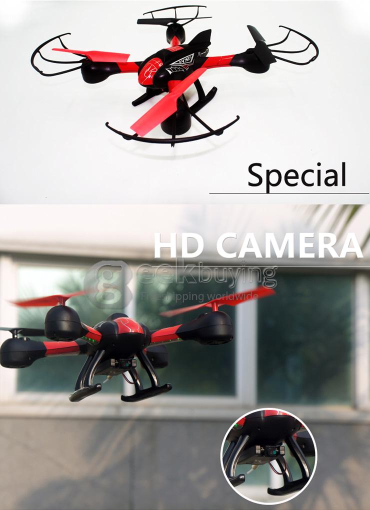 SKY HAWKEYE 1315S 5.8G FPV Real Time Transmission 2.4G 4CH 6 Axis RC Quadcopter with 0.3MP Camera Headless Mode -Red