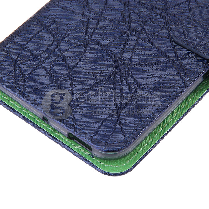 Protective PU Leather Case Hard Case Cover with for ZTE Blade S6 - Blue