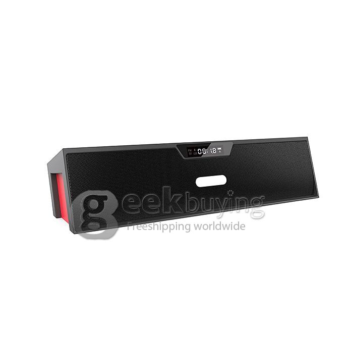 SDY019 Portable Wireless Bluetooth 2.0 Speaker 10W Stereo Audio Sound With Microphone 1200mAh Battery - Black+Red