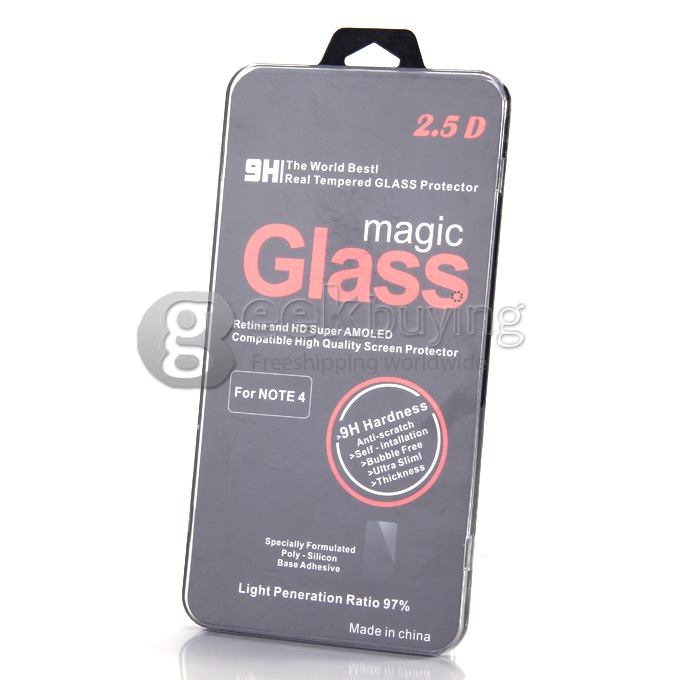0.25mm Thickness Tempered Glass Screen Protection Film for Samsung Note 4