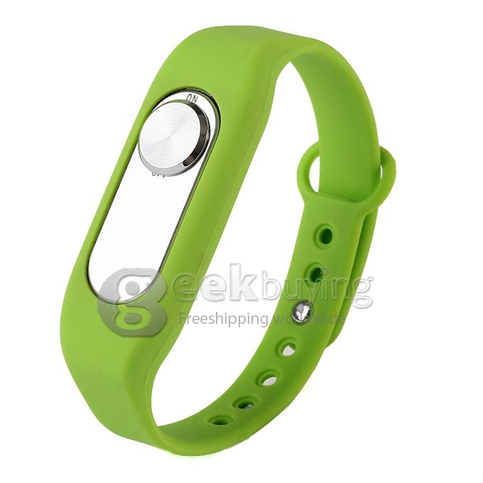 WR-06 Wearable Wristband Bracelet 8GB 140H Digital Voice Recorder Wrist Band WAV Recording Format - Green