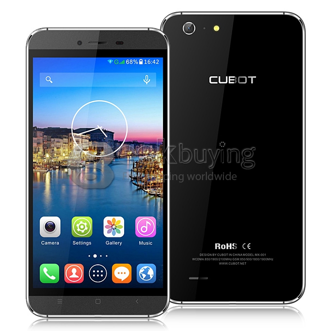 CUBOT X10 5.5inch MTK6592M 1.4GHz Octa Core Android 4.4 2GB 16GB IP65 Waterproof Smartphone IPS OGS HD 13MP 8MP - Black