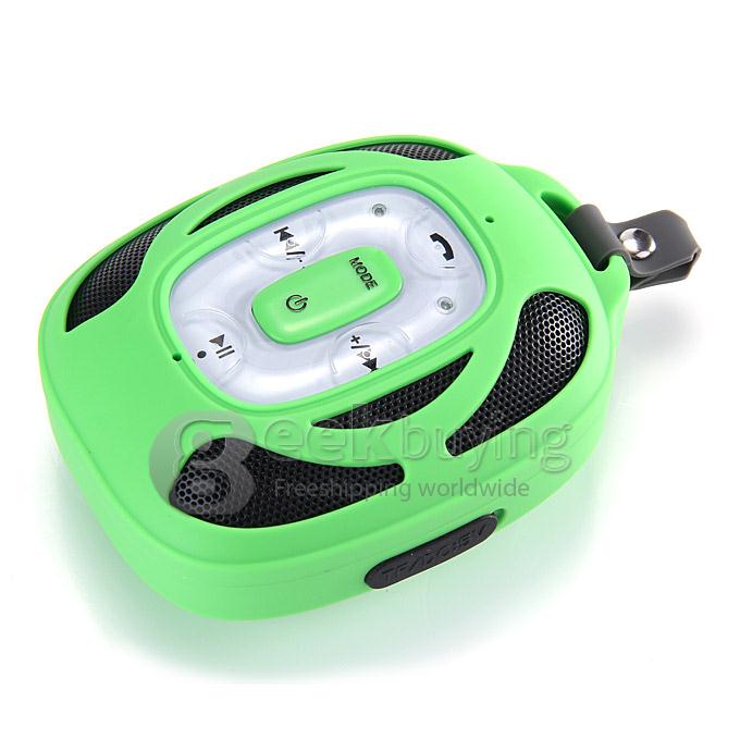 New 2693 Wireless Microphone Portable Phone Solar Bluetooth 2.1+EDR 2.4GHZ Speaker Support TF Card Handsfree - Green