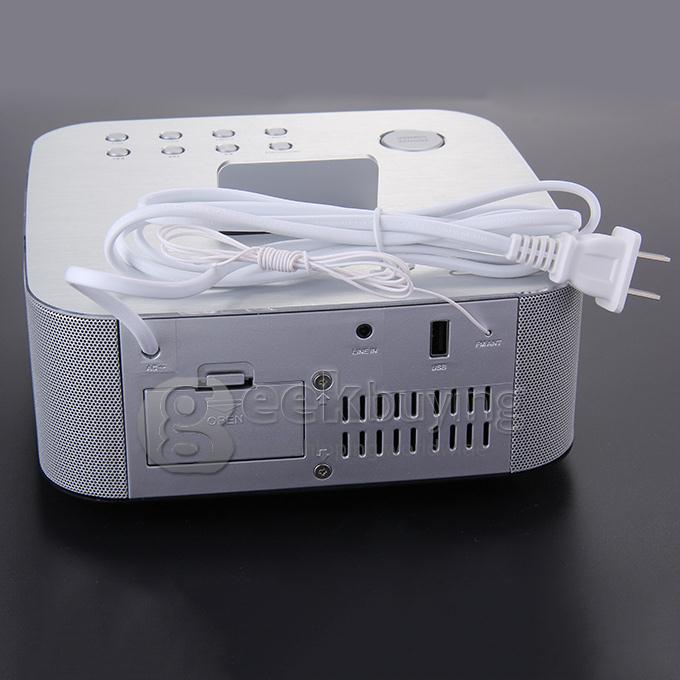 RSR DS406 Ultra-Portable Wireless Bluetooth Speaker FM Radio Alarm Clock Docking iPhone/iPad Alarm Clock Speaker