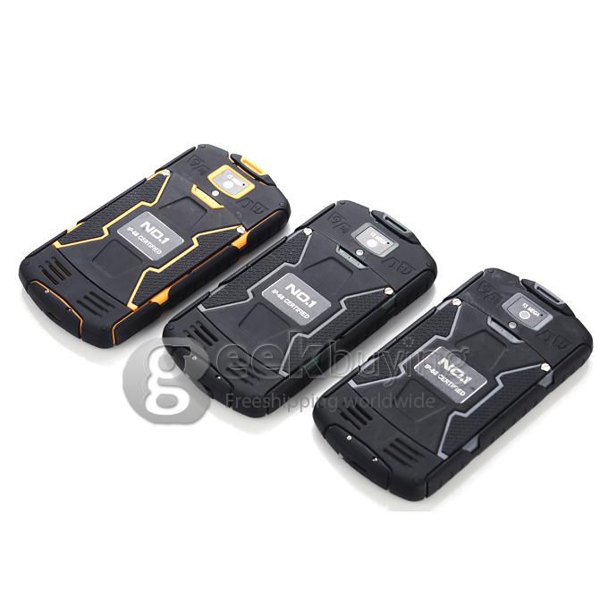 NO.1 X-Men X1 5.0' IP68 Rugged Phone Waterproof Android 4.4 1GB 8GB MTK6582 Quad Core 1.3GHz Smartphone HD IPS - Orange