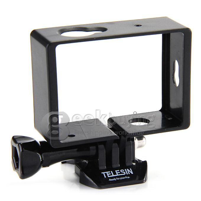 Telesin FMS Portable Plastic Frame Case Stand-alone Version For Xiaomi Yi Xiaoyi Sport Camera - Black