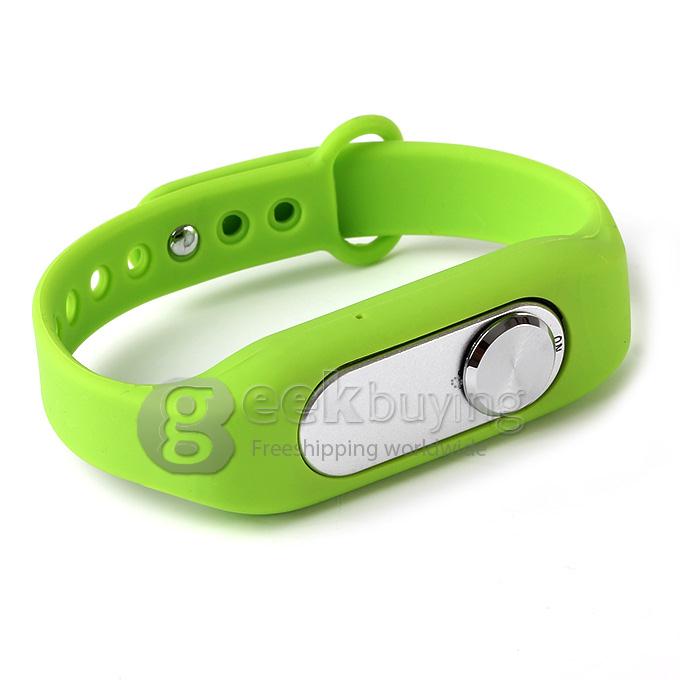 WR-06 Wearable Wristband Bracelet 8GB 140H Digital Voice Recorder Wrist Band WAV Recording Format - Green