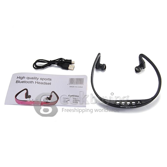 New BS15 Stereo Wireless Earphone BT3.0 Sports Headphone Fashion Running Earphone For Iphone Samsung HTC - Black