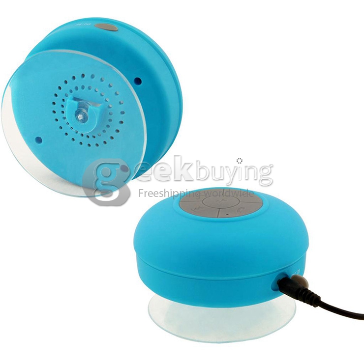 AEN IPX4 Wireless Bluetooth Shower Speaker BT3.0+EDR 2.4GHZ With Built-in Microphone & Suction Cup - Black