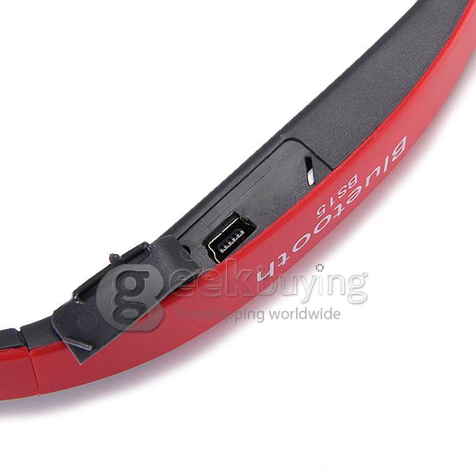 New BS15 Stereo Wireless Earphone BT3.0 Sports Headphone Fashion Running Earphone For Iphone Samsung HTC - Red