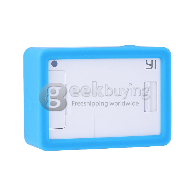 Silicone Protective Dirt-proof Soft Rubber Case Cover Skin for Xiaomi Yi Xiaoyi Action Sport Camera - Blue