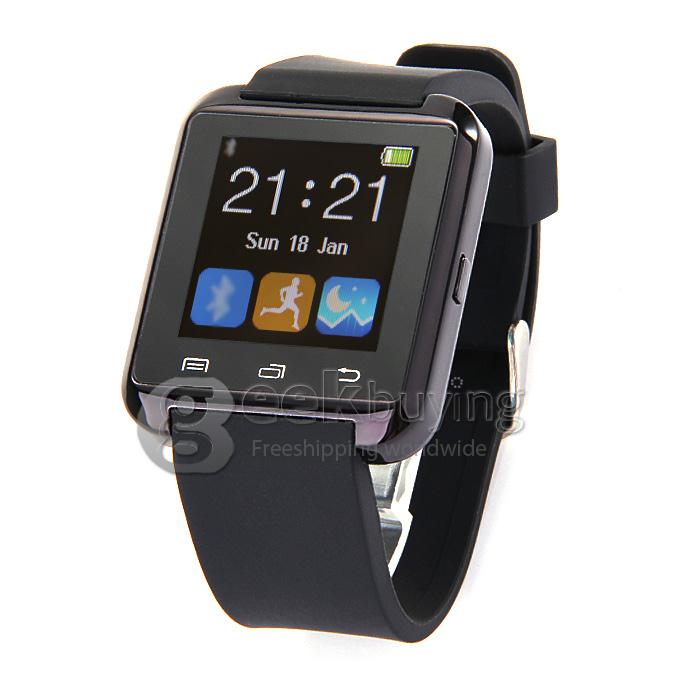 Smart U8 MTK Wrist Watch BT3.0 U 2.4GHz Watch 230mAh For iPhone/Samsung S4/Note 2/3 Android Smartphones - Black