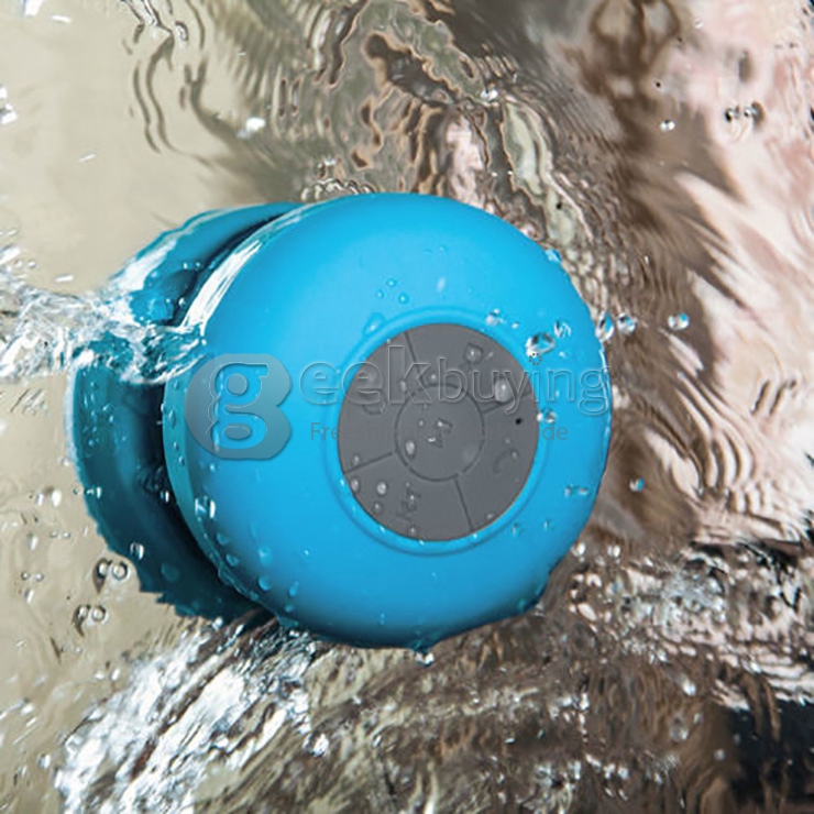 AEN IPX4 Wireless Bluetooth Shower Speaker BT3.0+EDR 2.4GHZ With Built-in Microphone & Suction Cup - Black