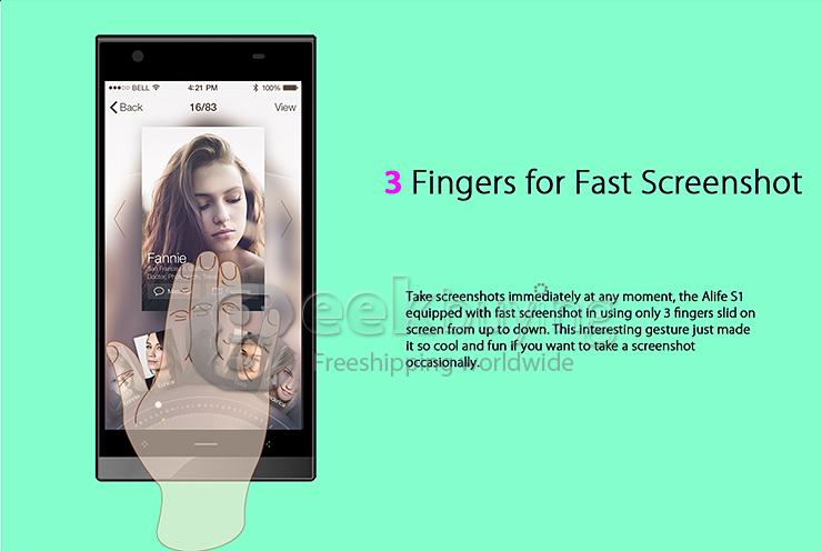 Blackview Alife S1 5.0inch 4G LTE 64-bit Smartphone Android 4.4 2GB 16GB MTK6732 Quad Core 1.5GHz 13.0MP HD - Black