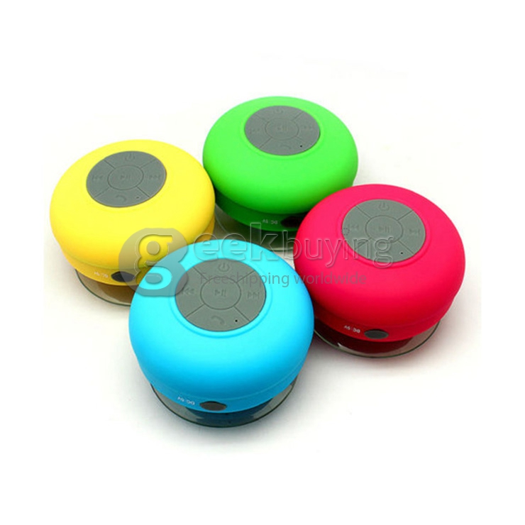 AEN IPX4 Wireless Bluetooth Shower Speaker BT3.0+EDR 2.4GHZ With Built-in Microphone & Suction Cup - Black