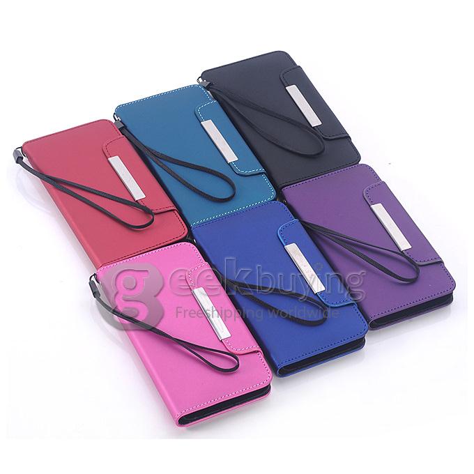 Protective Hard Cover Flip Stand Leather Case for SAMSUNG S6 -Pink