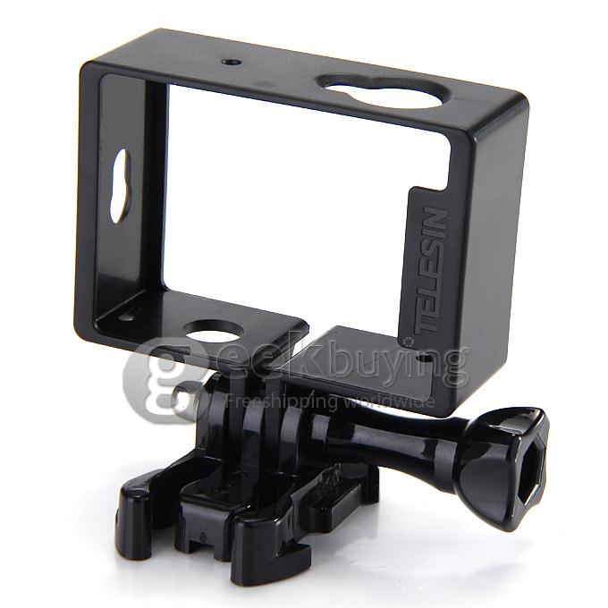 Telesin FMS Portable Plastic Frame Case Stand-alone Version For Xiaomi Yi Xiaoyi Sport Camera - Black