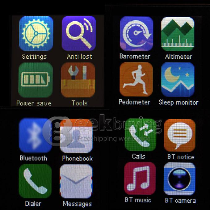 Smart U8 MTK Wrist Watch BT3.0 U 2.4GHz Watch 230mAh For iPhone/Samsung S4/Note 2/3 Android Smartphones - Red