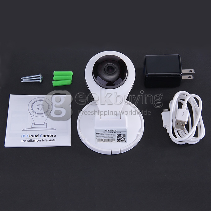 IPCC-H02 HD 720P 1/4 CMOS 12 IR LEDs Wireless Household Video Monitoring IP Camera