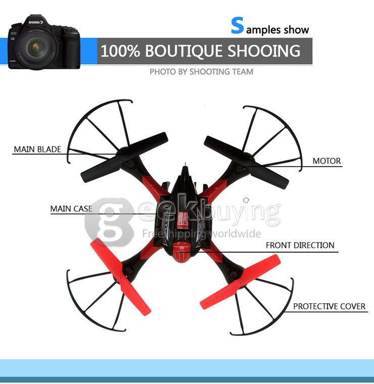 SKY HAWKEYE 1315S 5.8G FPV Real Time Transmission 2.4G 4CH 6 Axis RC Quadcopter with 0.3MP Camera Headless Mode -Red