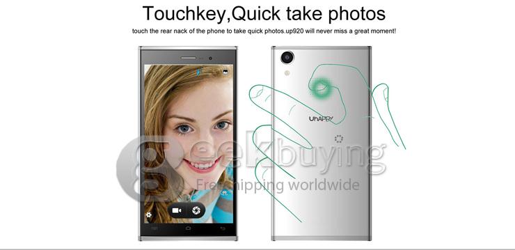 Uhappy UP920 5.5inch FHD Android 4.4 2GB 16GB 18.0MP 8.0MP Smartphone MTK6592 Octa Core 1.7GHz IPS 3G/GPS Hotknot -Black