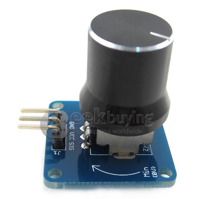 Arduino Volume Control Adjustable Potentiometer Black Knob Switch Rotary Angle Sensor Module Compatible With AVR