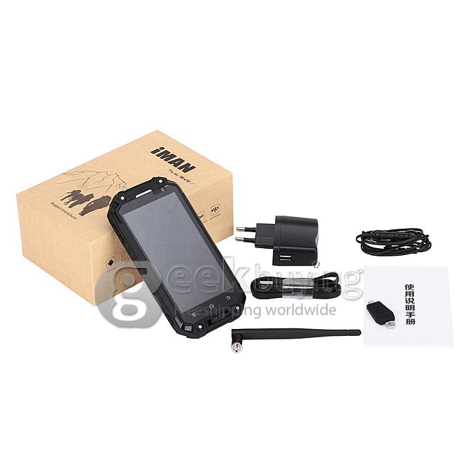 IMAN i6 4.7 Inch Smartphone IP68 Waterproof Walkie Talkie Android 4.4 MTK6592 Octa Core 2GB 32GB NFC - Black