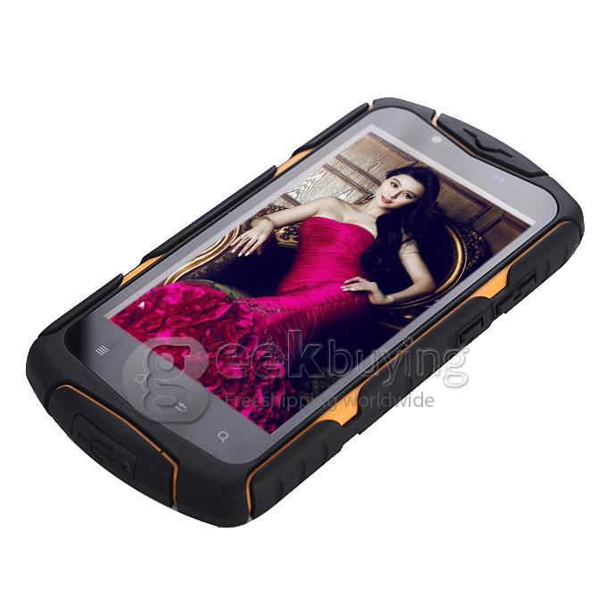 NO.1 X-Men X1 5.0' IP68 Rugged Phone Waterproof Android 4.4 1GB 8GB MTK6582 Quad Core 1.3GHz Smartphone HD IPS - Orange