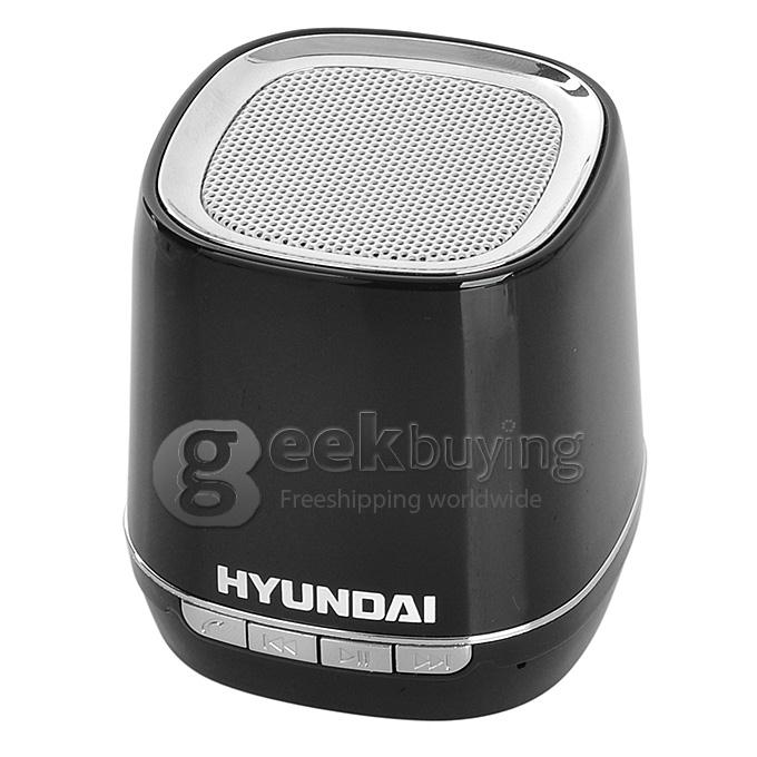 Hyundai i80 Portable USB Rechargeable Stereo Speaker Bluetooth V3.0+EDR W/TF Slot For Iphone 5- Black+Silver