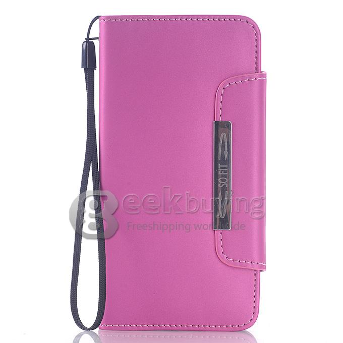 Protective Hard Cover Flip Stand Leather Case for SAMSUNG S6 -Pink